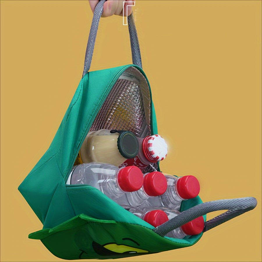 Insulated Lunch Bag for Teens and Adults Water-Resistant Polyester Foldable Zipper Closure