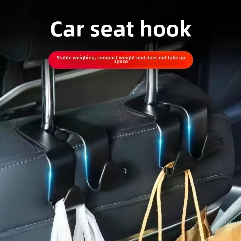 2PCS Car Seat Back Multi-Functional Double Hook Storage Organizer