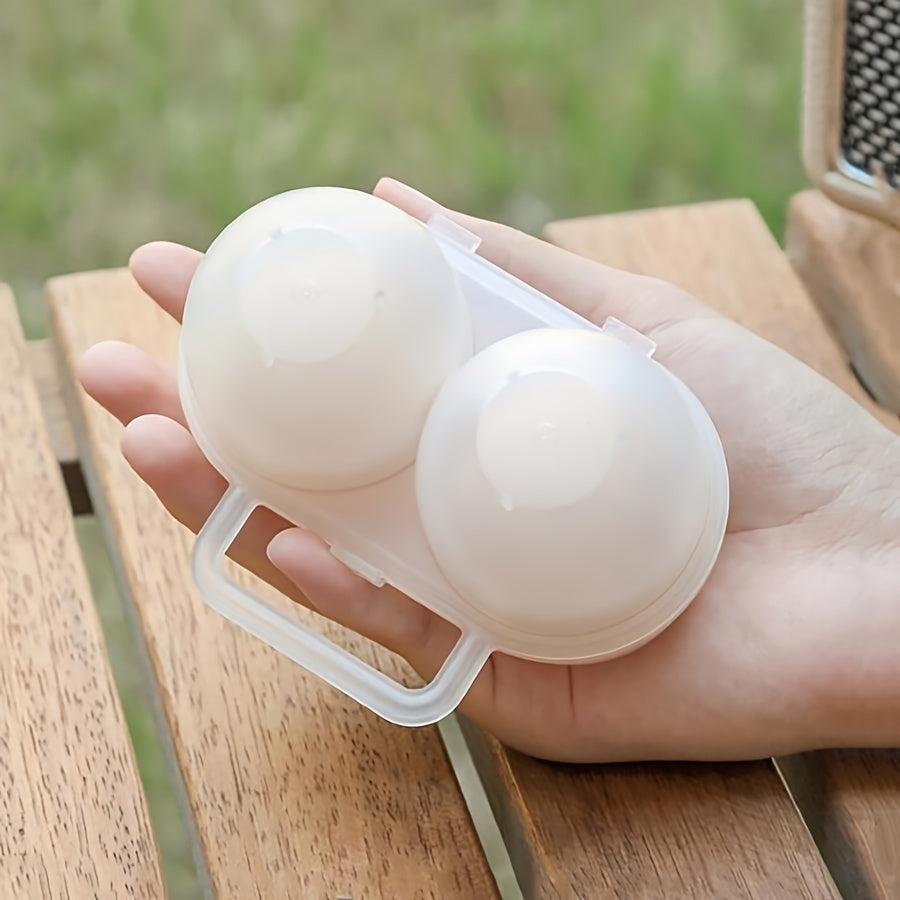 Egg Storage Container with 2 Compartments Fridge Safe Plastic Shockproof Organizer