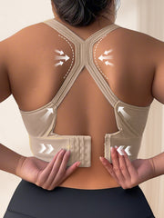 Women's Seamless Shock-Absorbing Back Support Sports Bra for Yoga Fitness