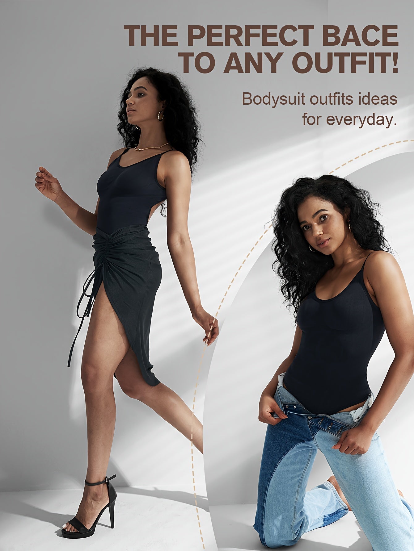 Women's Body Shaping Bodysuit Tummy Control Thong Seamless Solid Color Shapewear