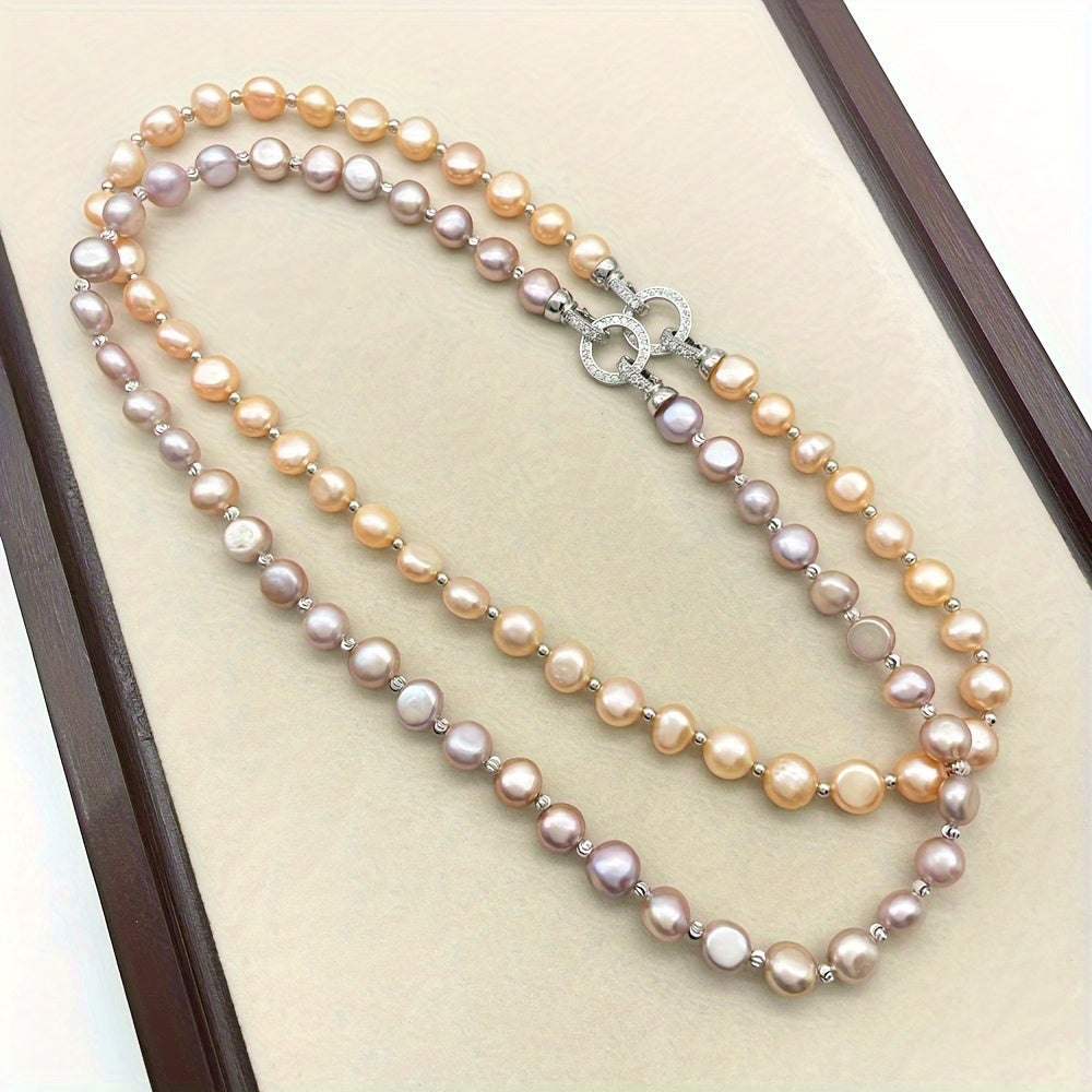 Freshwater Pearl Necklace for Women Baroque Style Autumn Winter Elegant Jewelry