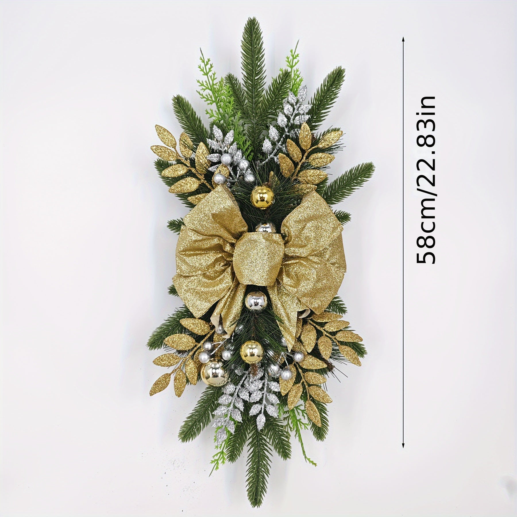 Yorqin Rojdestvo Swags - Parda, Devor va Deraza Dekor uchun Tomchi Guldastalar | Batareya bilan ishlaydigan, Tashqi bezaklar, Rojdestvo uchun eng yaxshisi