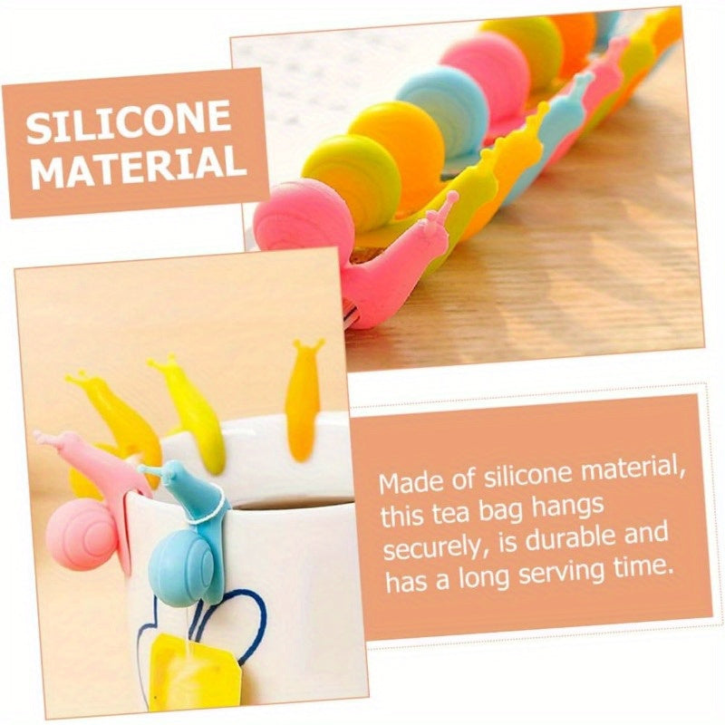 Silicone Tea Clip in Snail Shape for Mug Tea Bag Holder Random Color