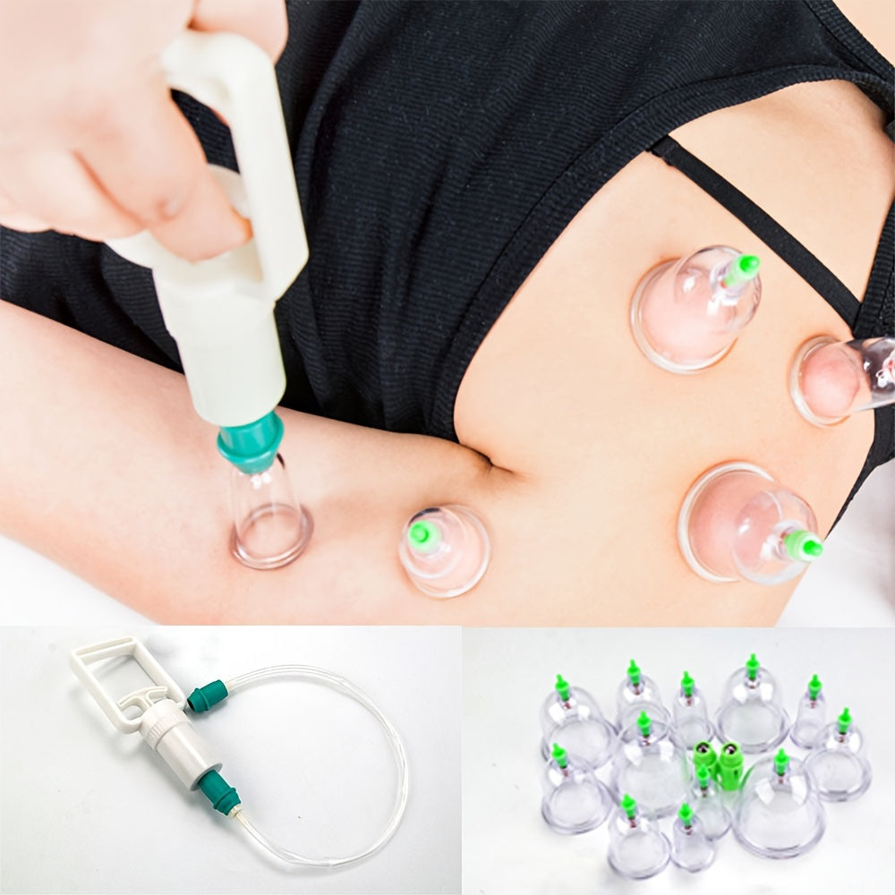 12-Piece Cupping Therapy Set Vacuum Suction Cups for Body Massage and Health Care