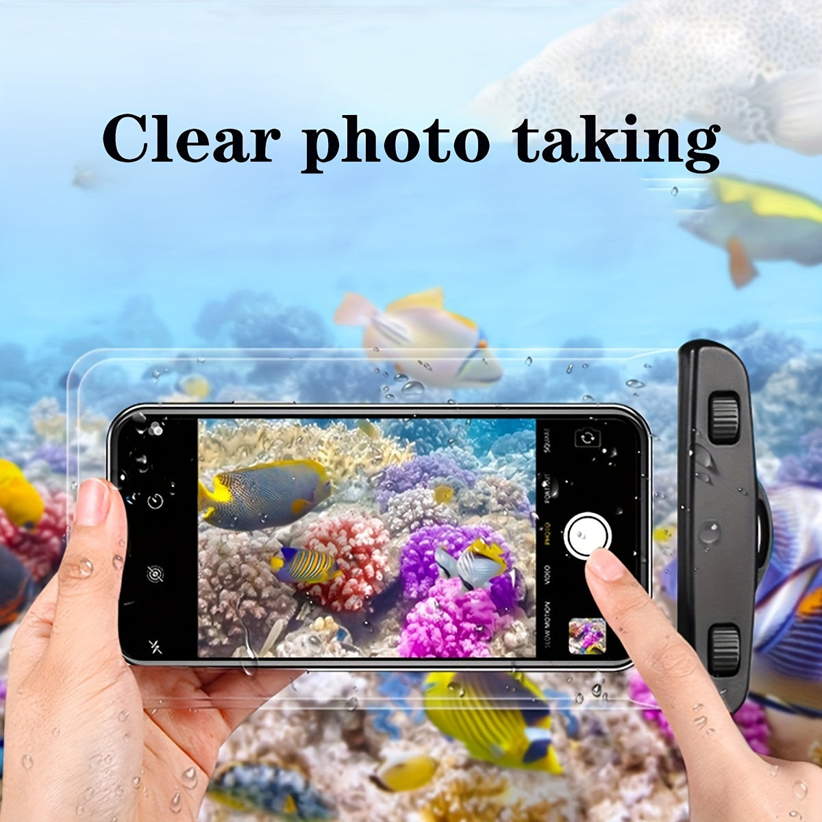 Waterproof Mobile Phone Bag with Rope, 8-Inch Transparent Drying Bag for Outdoor Sports Travel