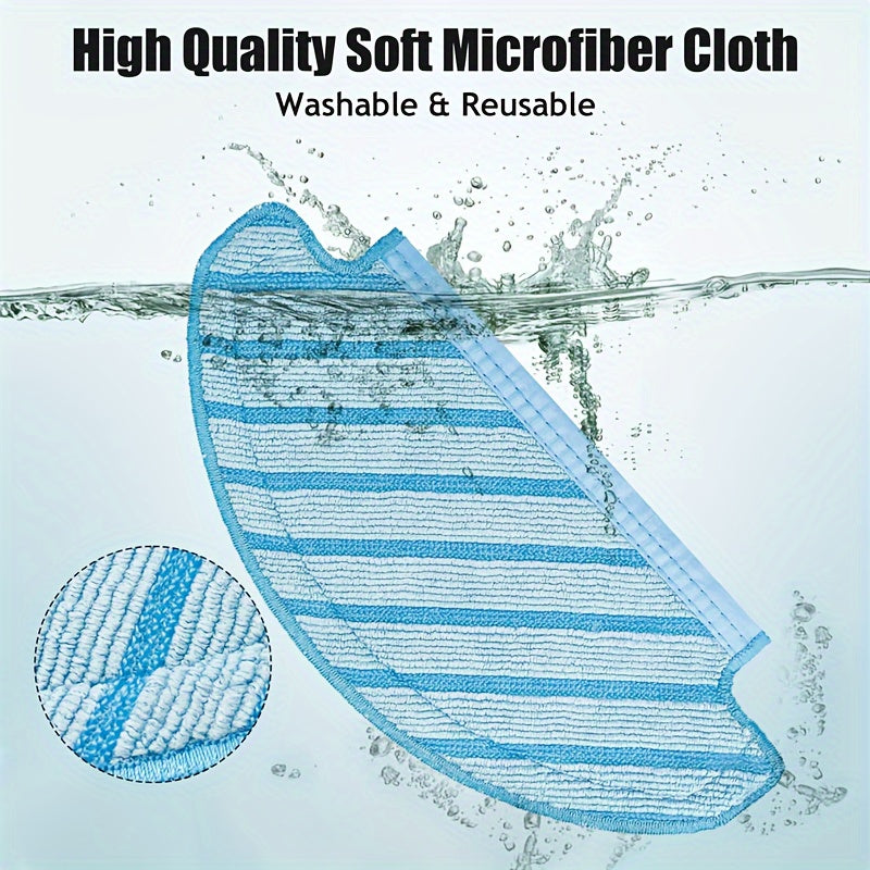 ECOVACS DEEBOT OZMO 920/950/t8/t8 AIVI/T8 Max/n7/n8+/n8 Pro/N8 Pro Plus/T9+/N10 PLUS/Yeedi Vac Vac Max Vac Station uchun almashtirish qismlari. 1 asosiy cho'tka, 4 filtr, 4 mopa pad va 6 yon cho'tka o'z ichiga oladi. Ushbu plastik polga ulanish vakuum.