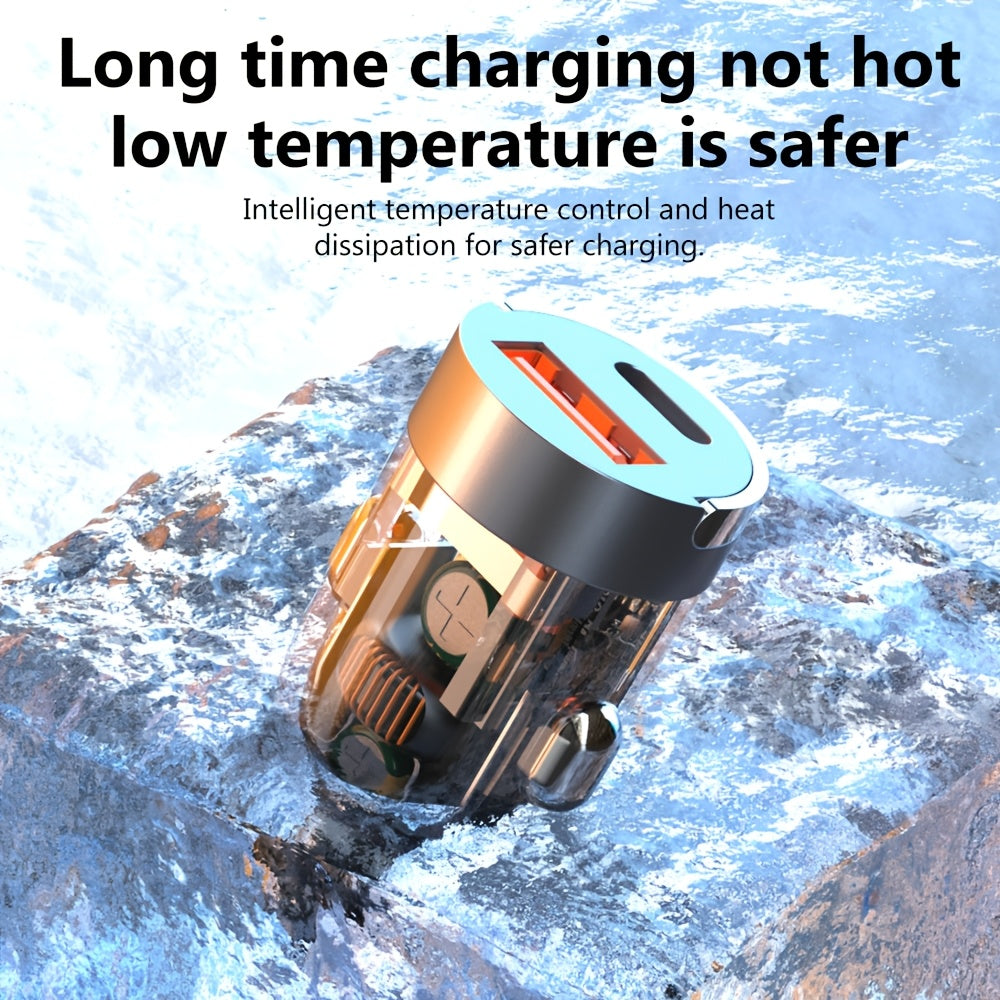 Universal USB-C Fast Car Charger 120W Male to Male Connector Travel-Friendly