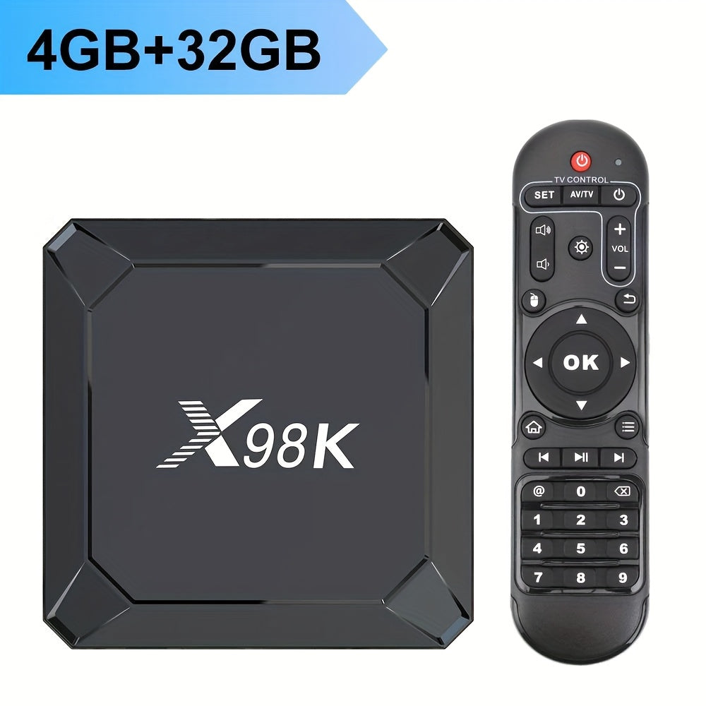 Android 13 Smart TV Box 4GB 32GB Dual WiFi 5.0 HEVC Main 10 Support Type-C Quvvat adaptori