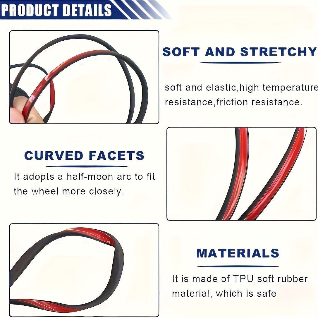 Universal Rubber Wheel Rim Edge Protector 8M Curb Rash Scratch Guard