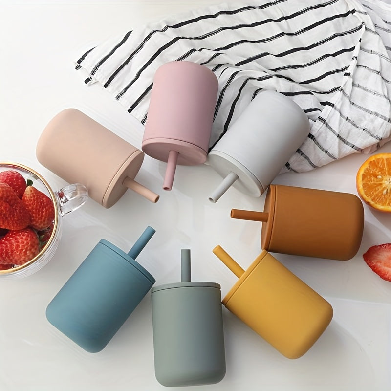 Kids Unbreakable Silicone Drinking Cup for Learning and Safety