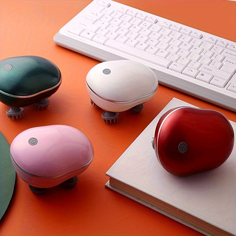 Zarba berish uchun 4 ta ajratiladigan massaj tirnoqlari bilan qayta zaryadlanadigan elektr bosh massajchisi, mushuk sevuvchilar uchun mukammal sovg'a.