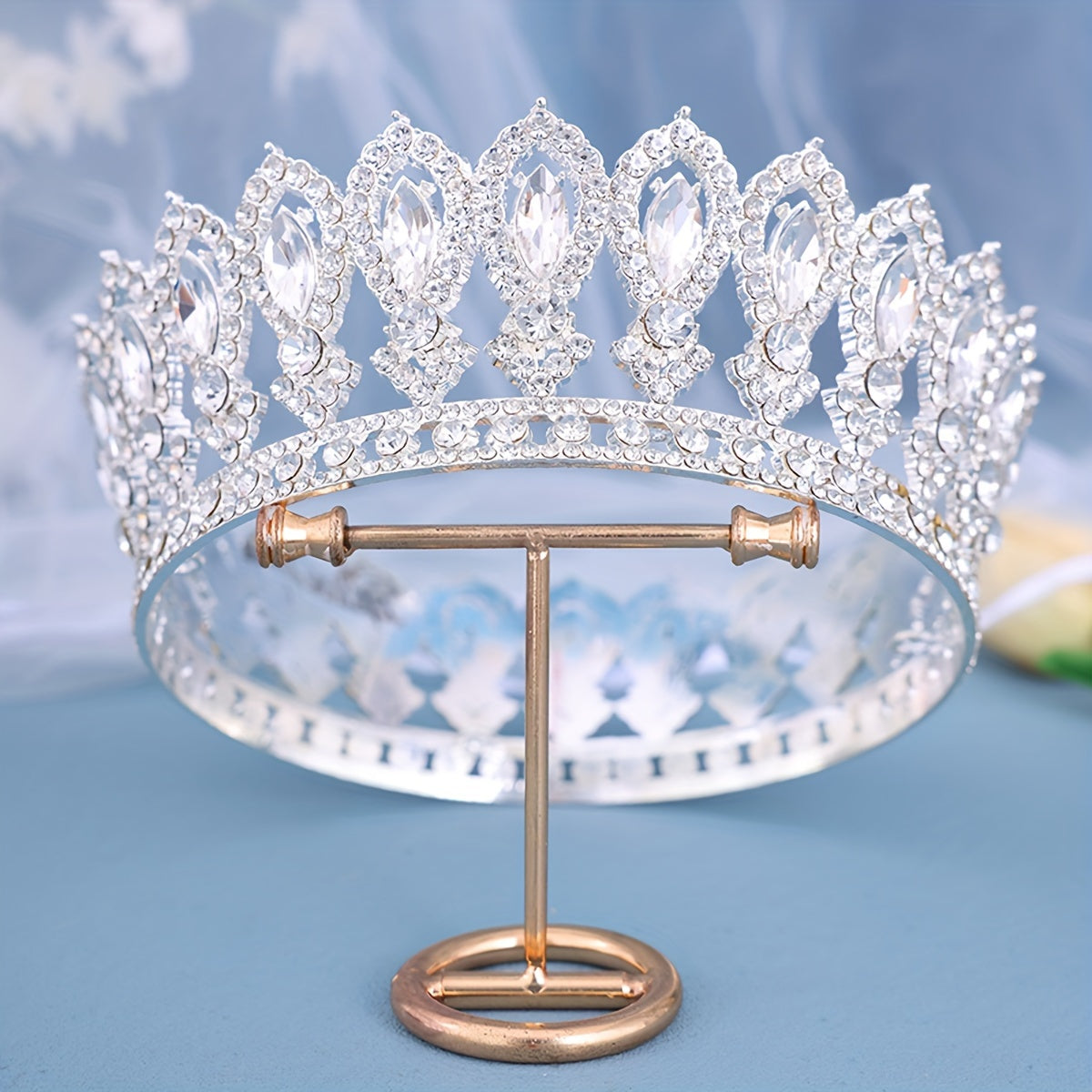 Bridal Tiara Rhinestone Baroque Style Wedding Crown for Special Occasions
