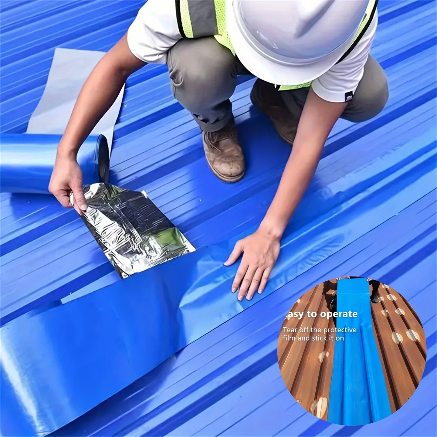 Waterproof PVC Tape for Roof and Surface Leak-Proof Rust-Proof Insulation and Repair Two Rolls