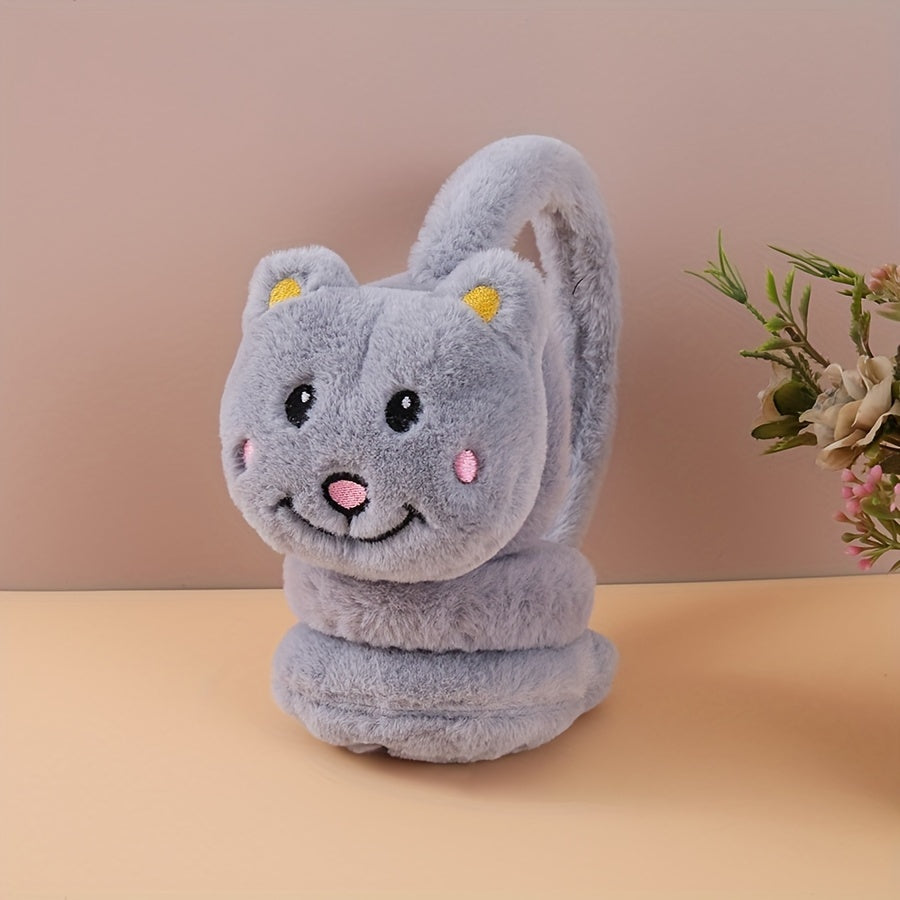 Winter Ear Warmers for Women Men Cozy Knit Cartoon Bear Design Warm Headband