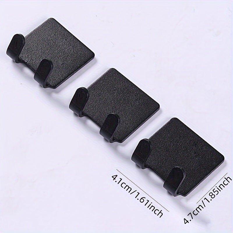 Bathroom Organization Set 3-Piece Self-Adhesive Razor Holder Towel Hooks No Drilling