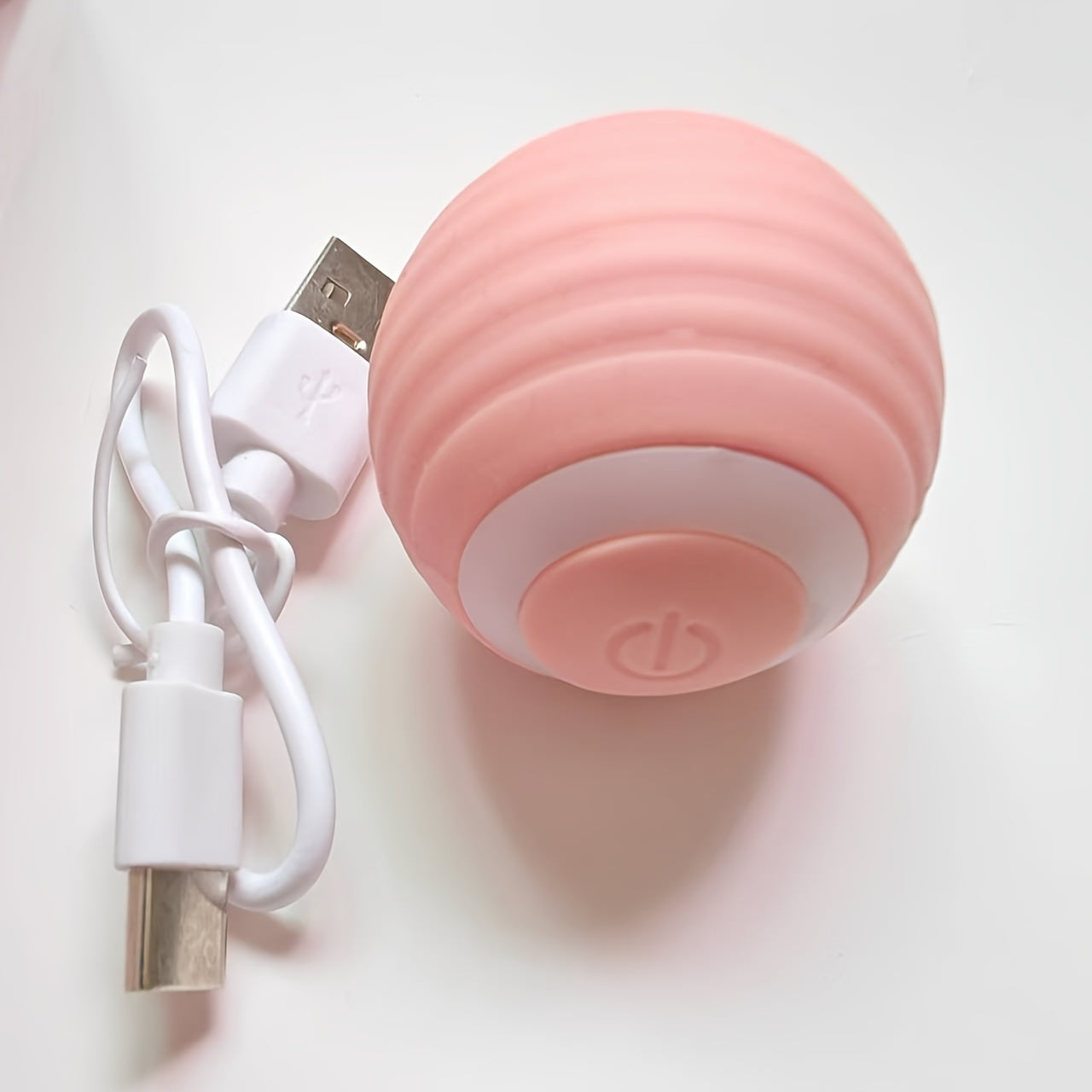 USB Rechargeable Cat Toy with Automatic Rolling Ball and Cartoon Design for Small Breeds