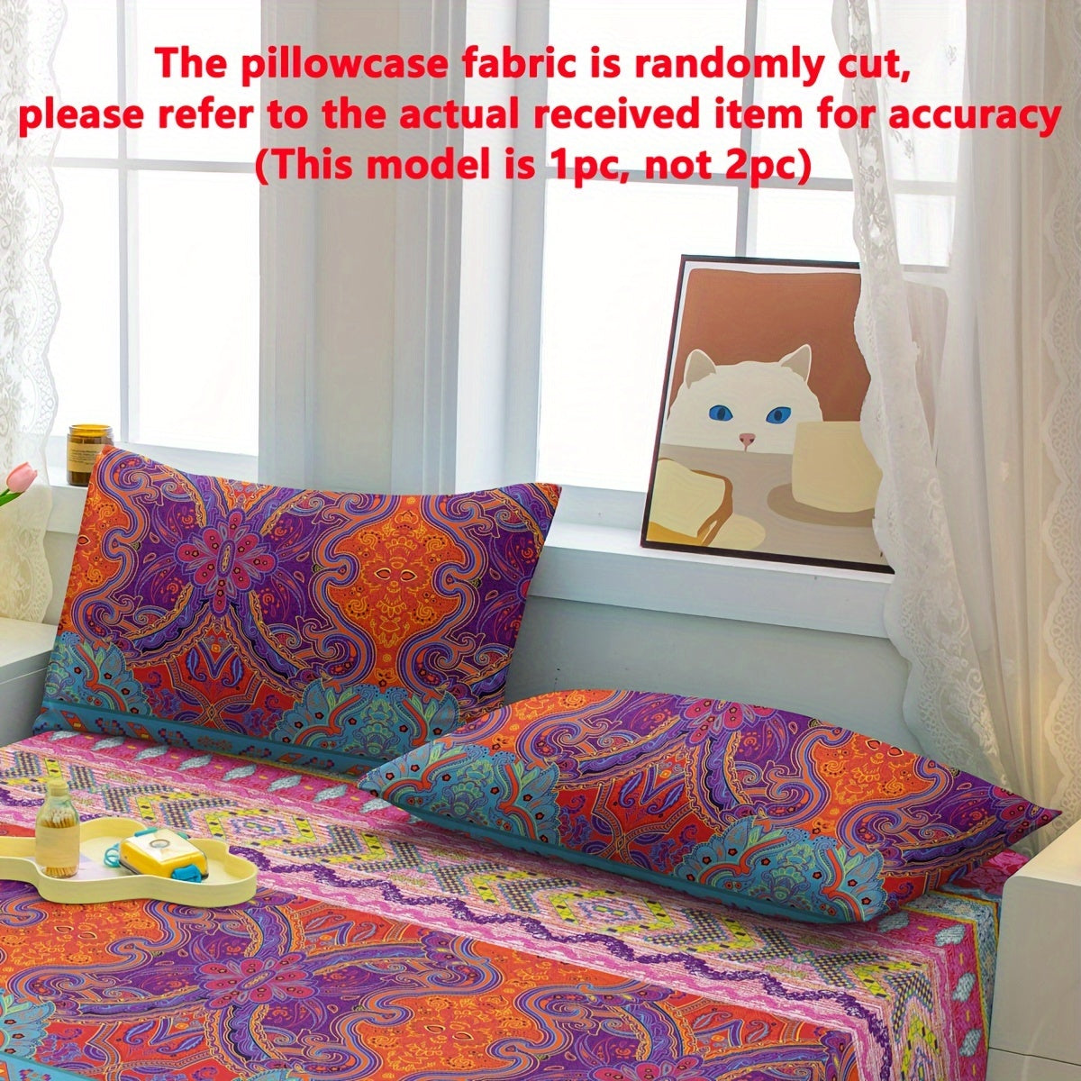 Bohemian Printed Pillowcase 100% Polyester Soft Brushed Fabric Quilted Decor