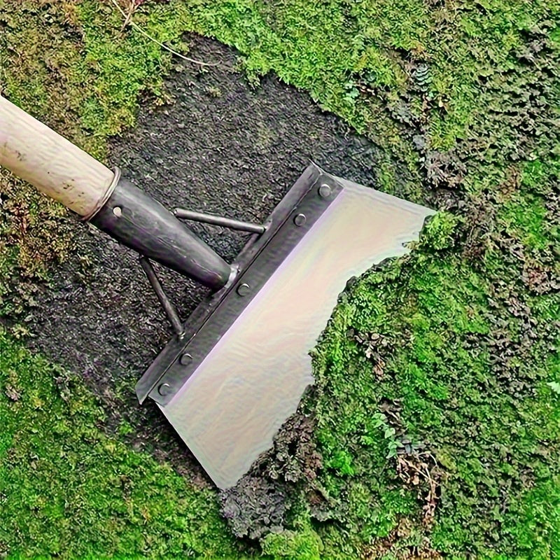 Stainless Steel Garden Shovel Multi-Function Handle-Free Yard Weeding and Cleaning Tool