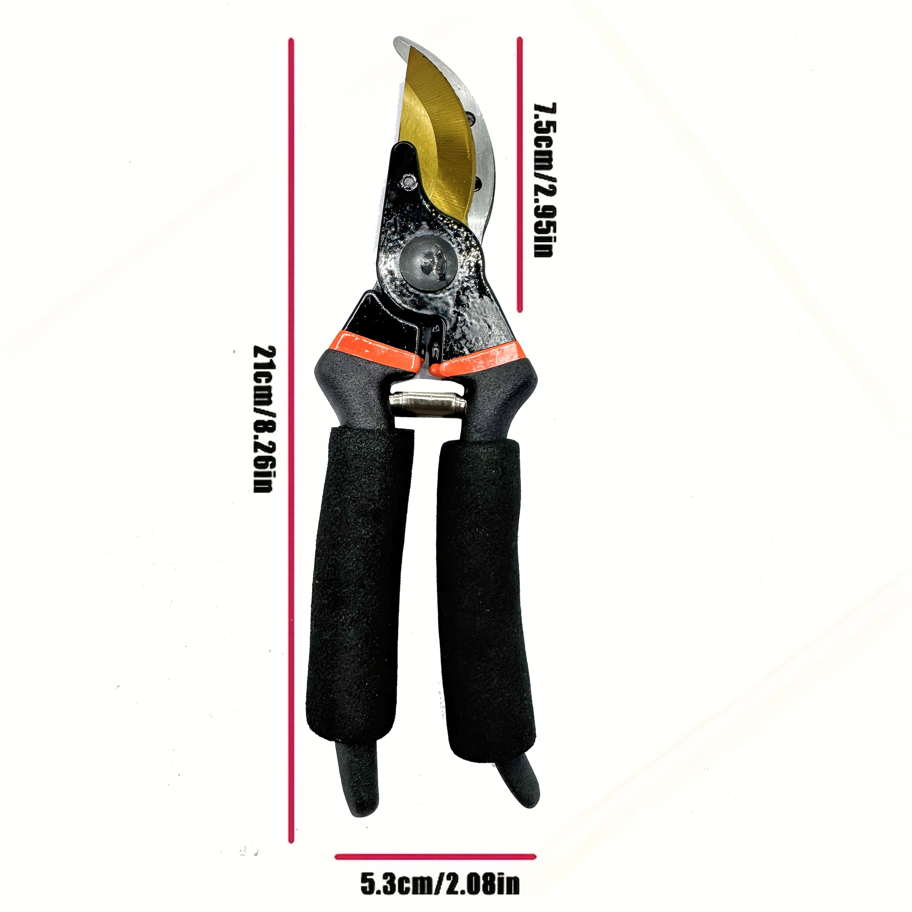 Titanium Pruning Shears Heavy Duty Gardening Scissors with Sharp Alloy Steel Blades