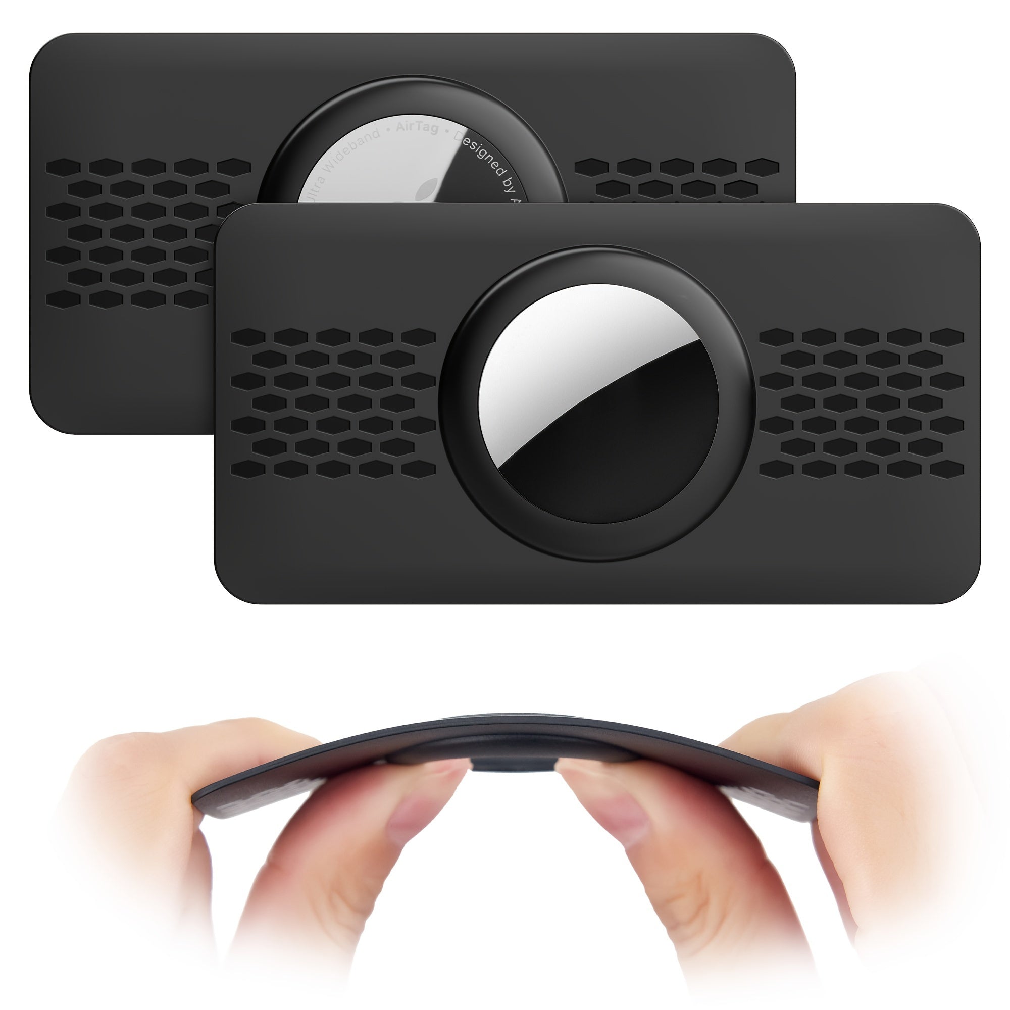 Uniseks yupqa karbon tolasi Airtag hamyon karti tutqich himoya qutisi kredit karta o'lchami