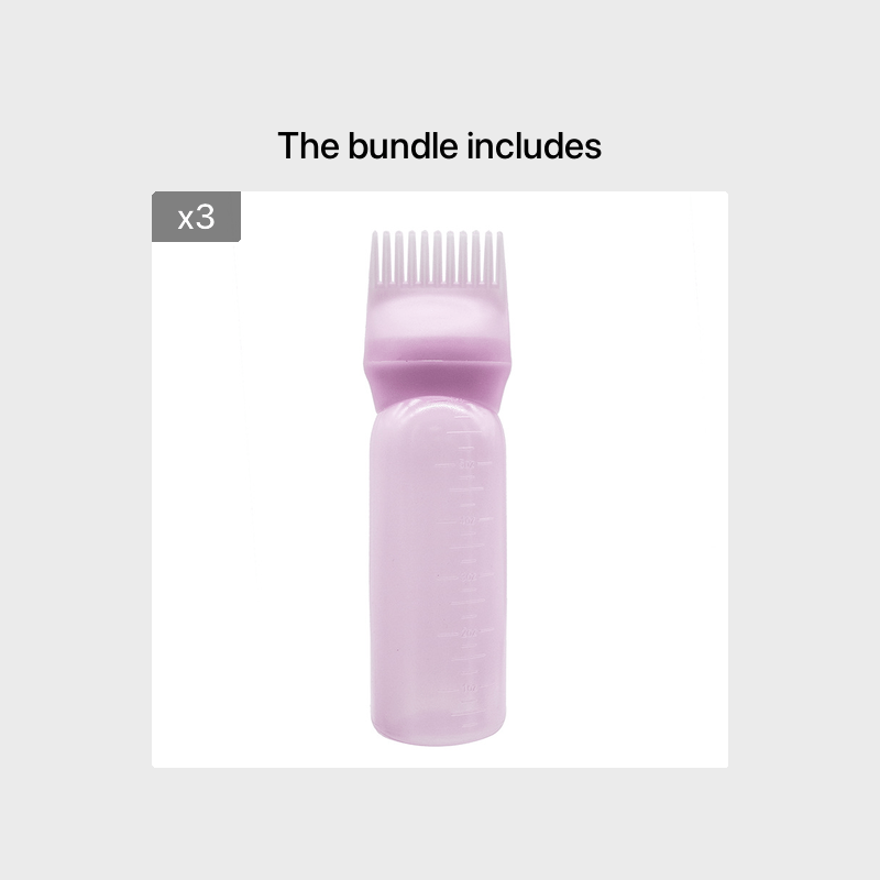 Soch bo'yash va yuvish uchun plastmassa quruq tozalash shishasi, qalinlashtirish darajasi bilan