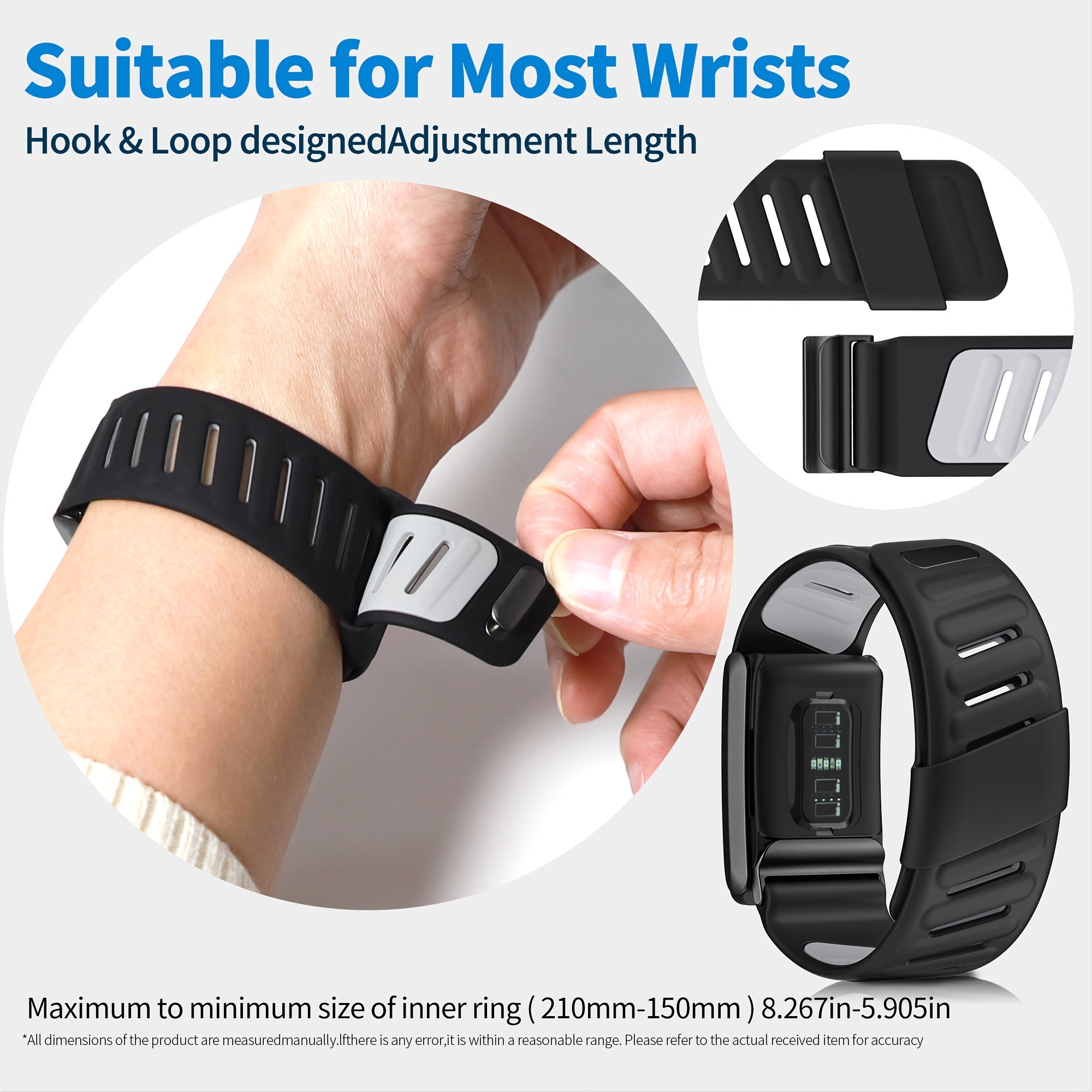 Adjustable Silicone Sport Wristband for Men and Women No Battery Included