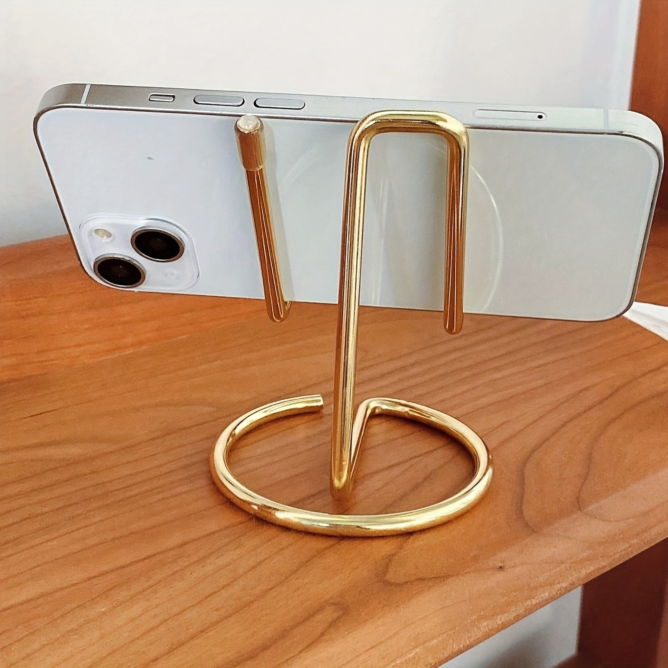 Metal Phone Stand Gold Plated Modern Design Iron Desktop Holder
