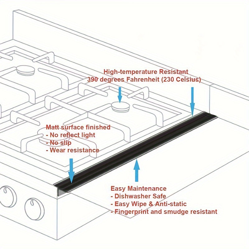 Ikkita 21 dyuymli moslashuvchan silikon pechka bo'shliqlarini yopish qoplamalari - Oson tozalanadigan, issiqqa chidamli bo'shliqlarni to'ldiruvchi qoplamalar oshxona stollari, pechlar, kir yuvish mashinalari, quruq mashinalar va mebellar uchun.