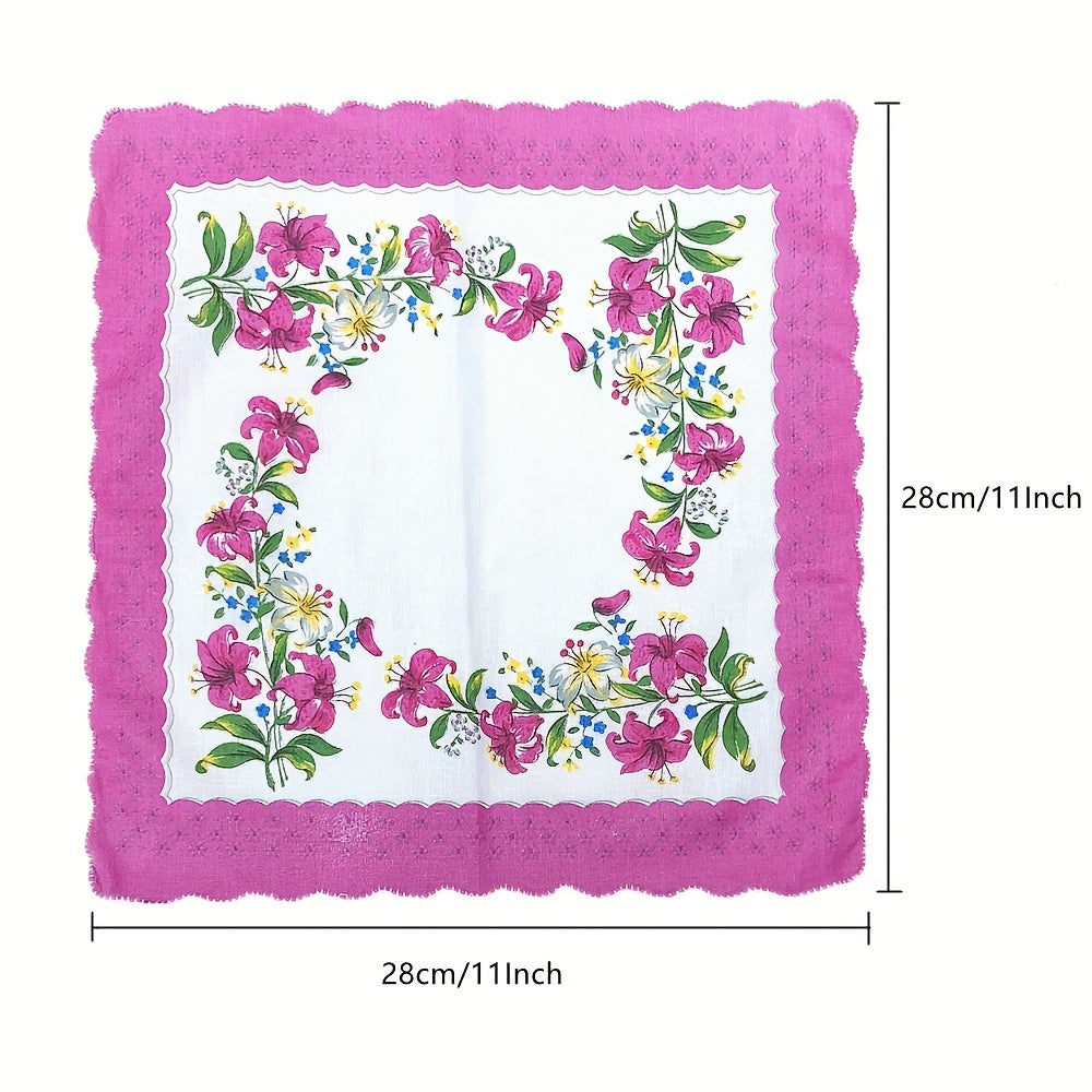 Assorted Cotton Handkerchiefs for Men and Women 27.94 cm Pack of 6 10 or 15