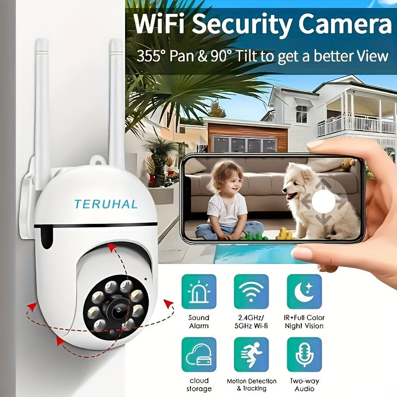 Outdoor Night Vision Security Camera HD 5G WiFi for Home Surveillance