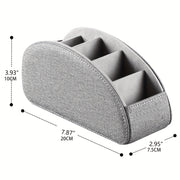 Organizador de control remoto con caja de almacenamiento de 5 compartimentos de cuero PU para hogar, cocina, baño y dormitorio