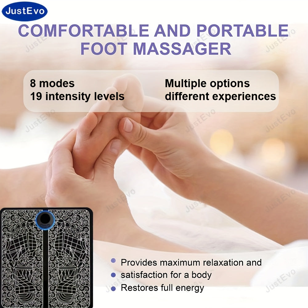 Массажер для ног с функцией EMS, несколькими режимами скорости, перезаряжаемой батареей