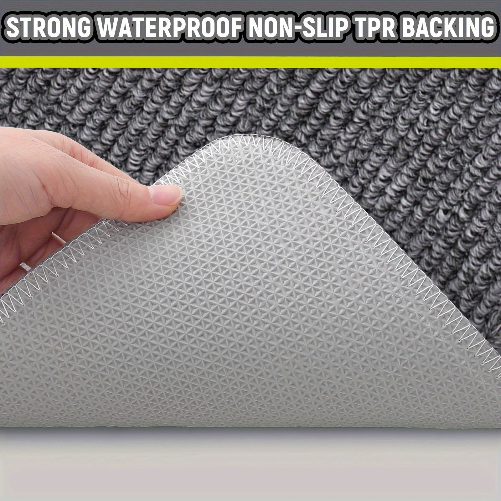 Anti-Skid Entryway Mat Durable Low Profile Rug Non-Slip Backing Stain-Proof