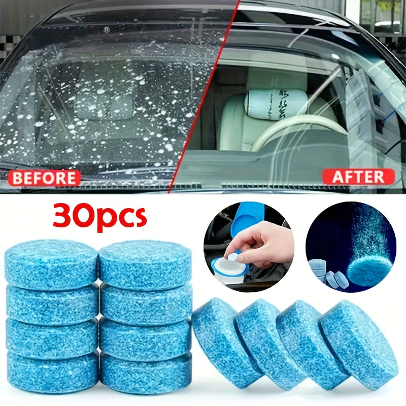 Tabletas limpiadoras de cristales para coche, concentradas, efervescentes, para limpiaparabrisas, pack de 20, 30 o 50, para todas las estaciones