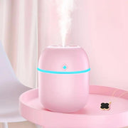 Розовый USB-аромат diffuser-увлажнитель с LED-подсветкой для дома, офиса, автомобиля