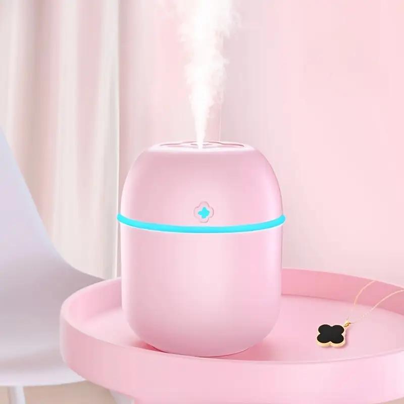 Розовый USB-аромат diffuser-увлажнитель с LED-подсветкой для дома, офиса, автомобиля