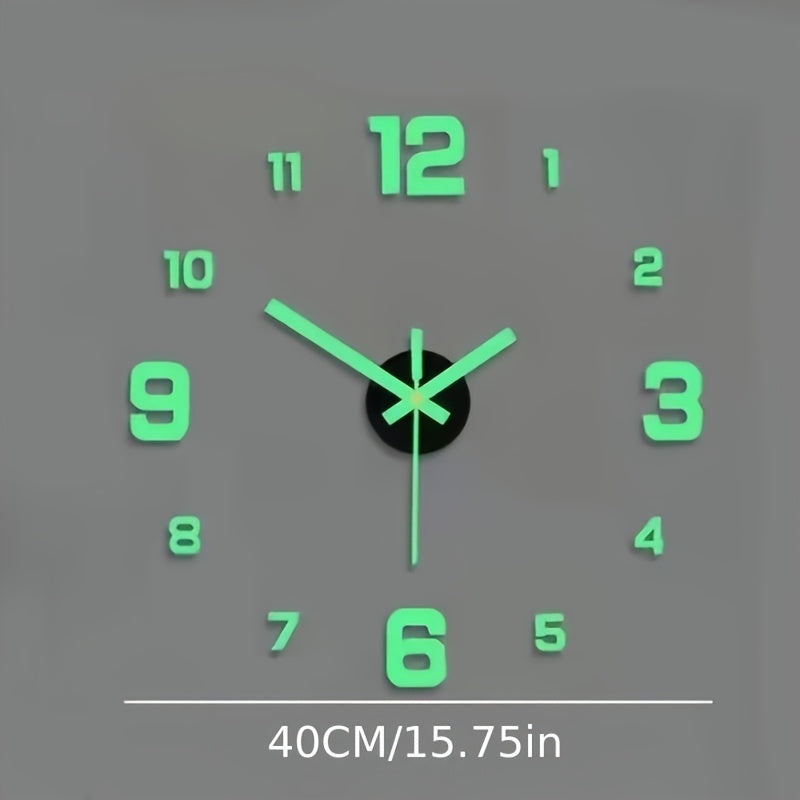 Часы настенные 3D Digital NONZHU Silent с подсвечиваемым дисплеем - Идеально для гостиной и спальни, работающие от батареек