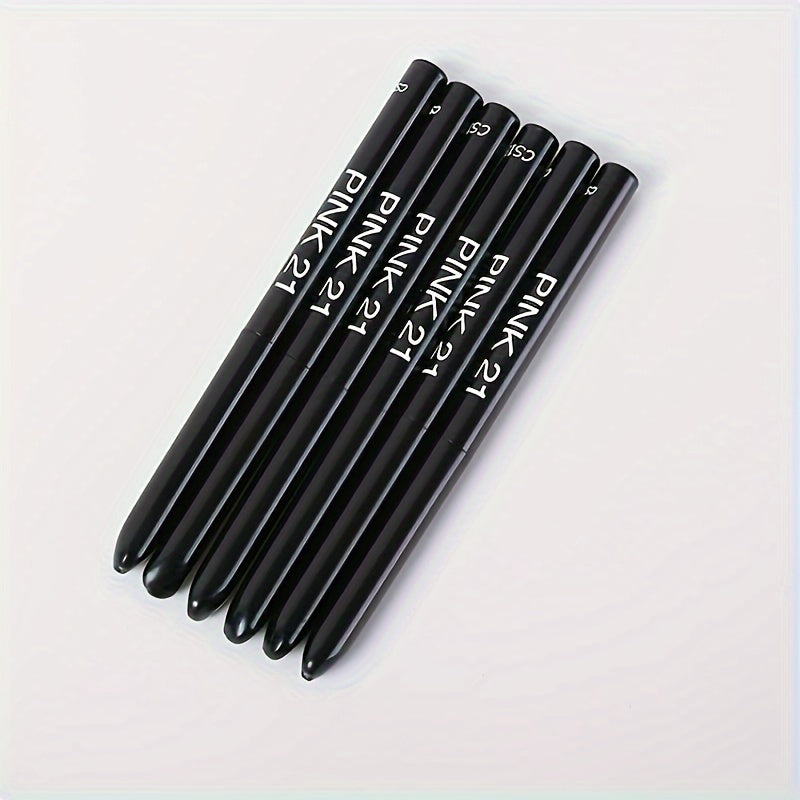 Women Waterproof Black Eyeliner Pencil 5 Pack Long-Lasting Smudge-Proof