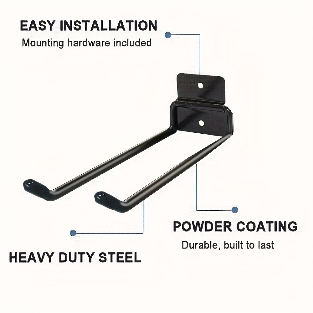 Wall-Mounted Garden Tool Hooks for Shovels Rakes Yard Organization