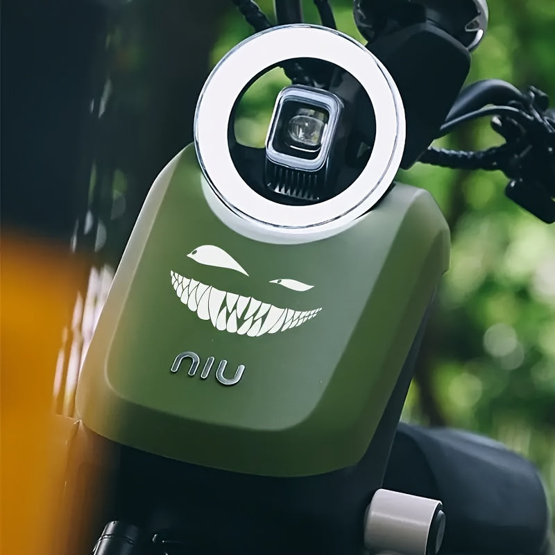 Funny Cross-eyed Evil Smile Car Sticker Waterproof Vinyl Decal