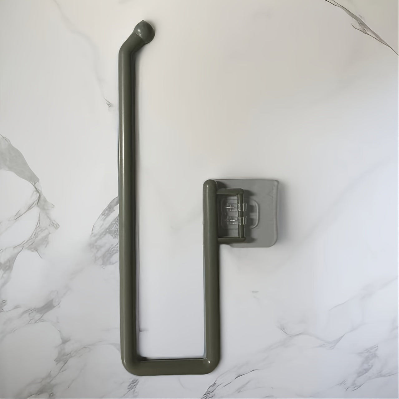 Wall-Mounted Gray Paper Towel Holder No-Drill Traceless Kitchen Bathroom Organizer