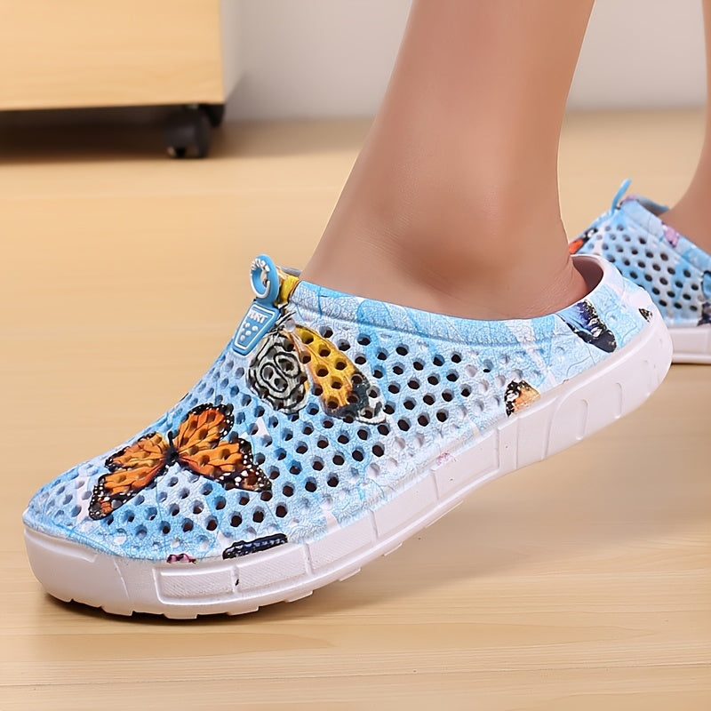 Women's Butterfly Holes EVA Clogs Lightweight Non-slip Slides