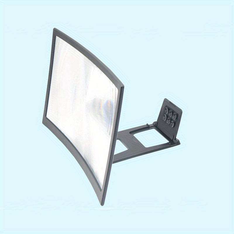 12-Inch Blue Light HD Curved Phone Screen Magnifier with Optical Acrylic Lens for Hands-Free Viewing