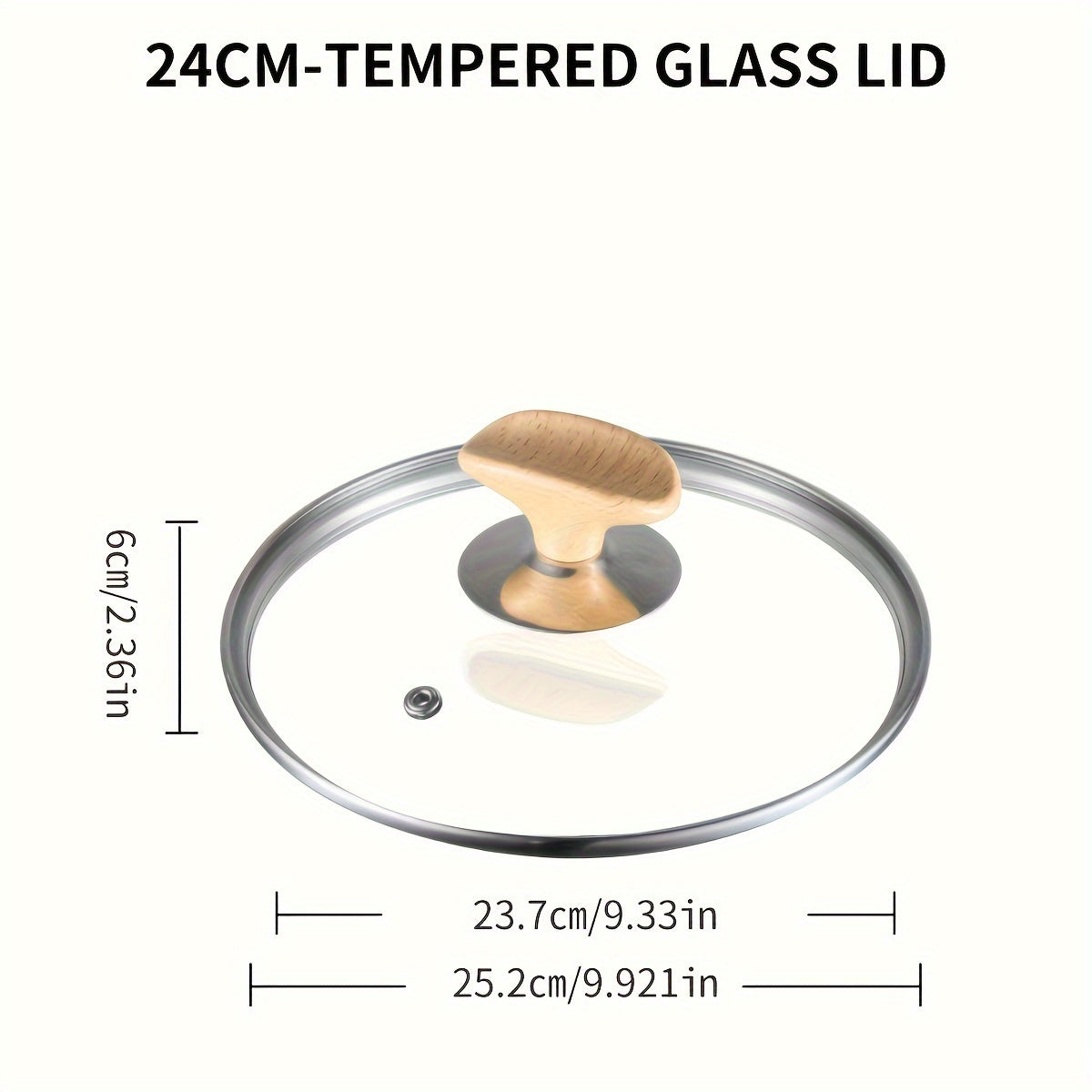 Glass and Stainless Steel Cookware Lid for Soup and Boiled Pots