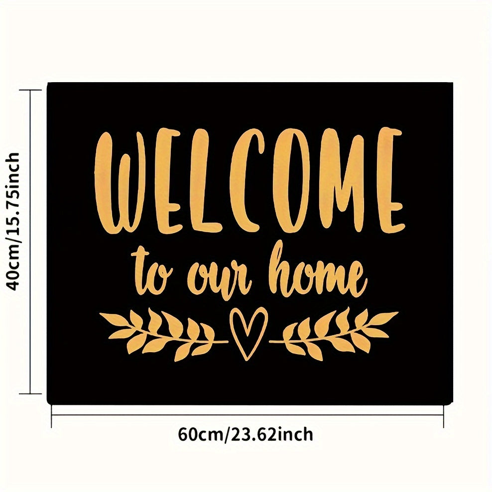 Welcome Door Mat Non-Slip Indoor Outdoor Kitchen Bedroom Decorative Floor Mat