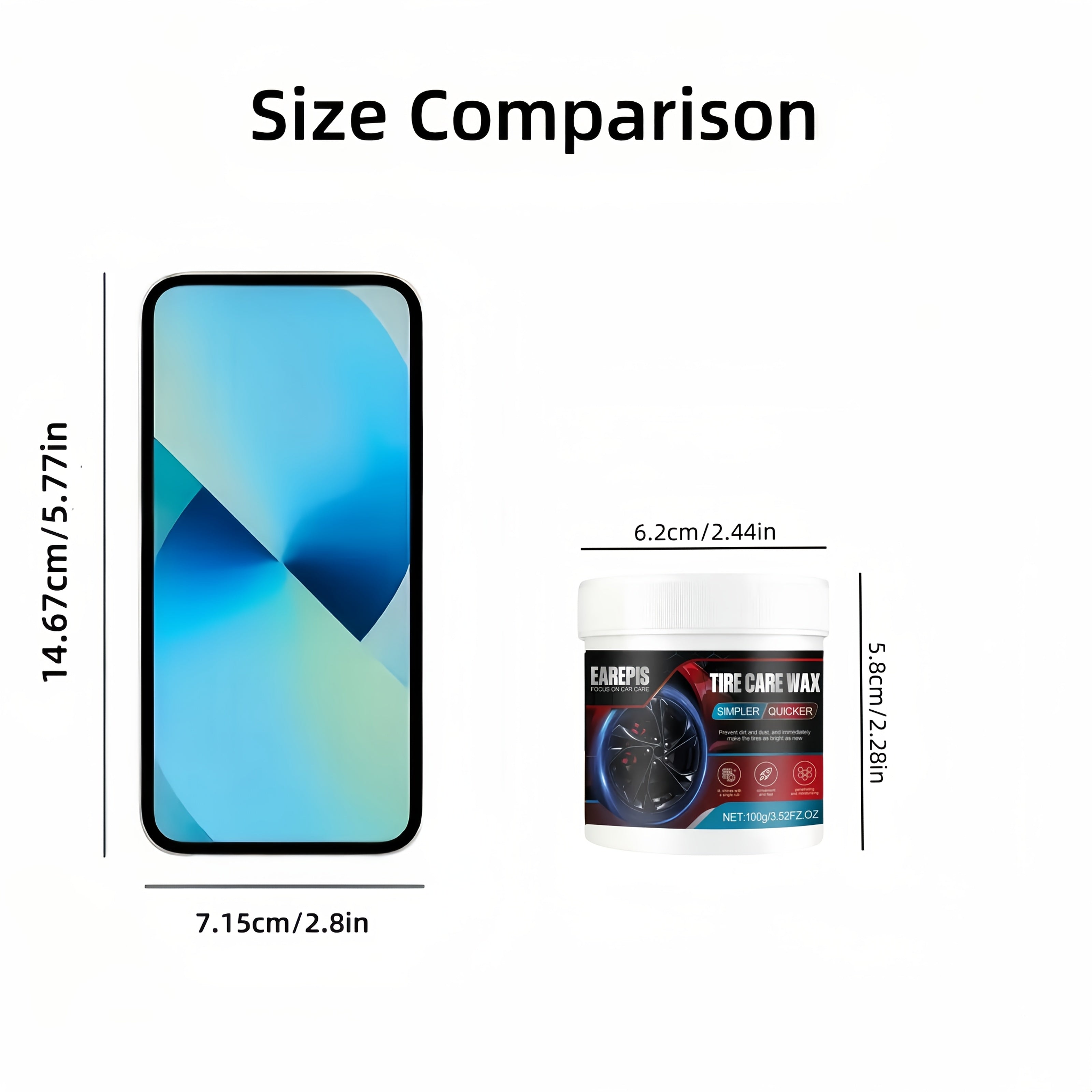 Cera de cuidado de neumáticos brillo negro pulido sin humos aceite de coco brillo para neumáticos