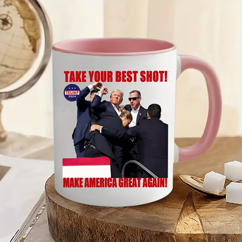 Ceramic Coffee Mug 11oz Patriotic Trump Supporters MAGA Slogan Gift