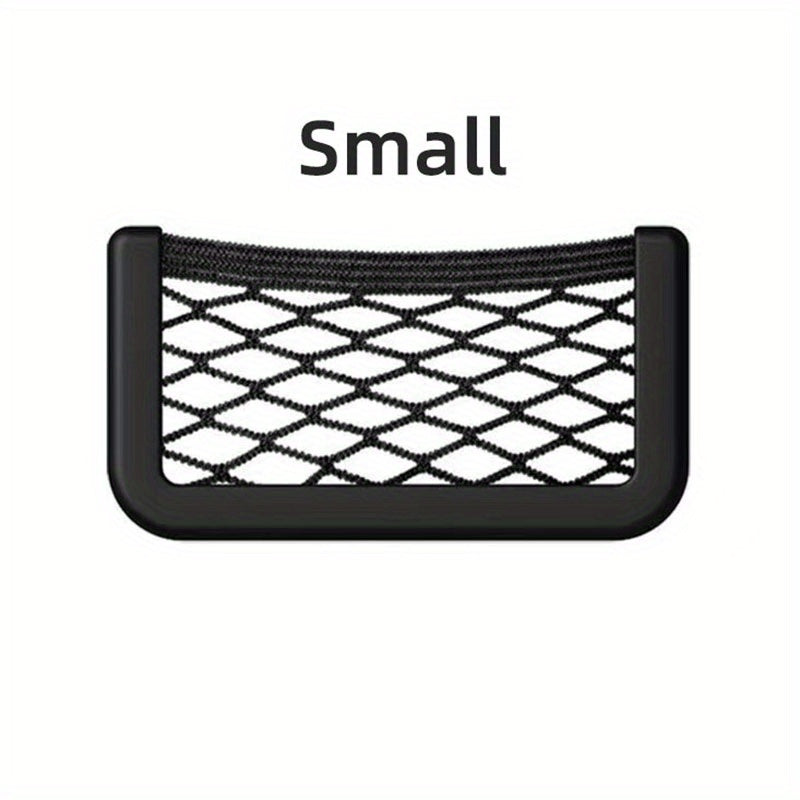 Organizador de red de almacenamiento lateral para asientos de coche para bolsos, teléfonos y accesorios
