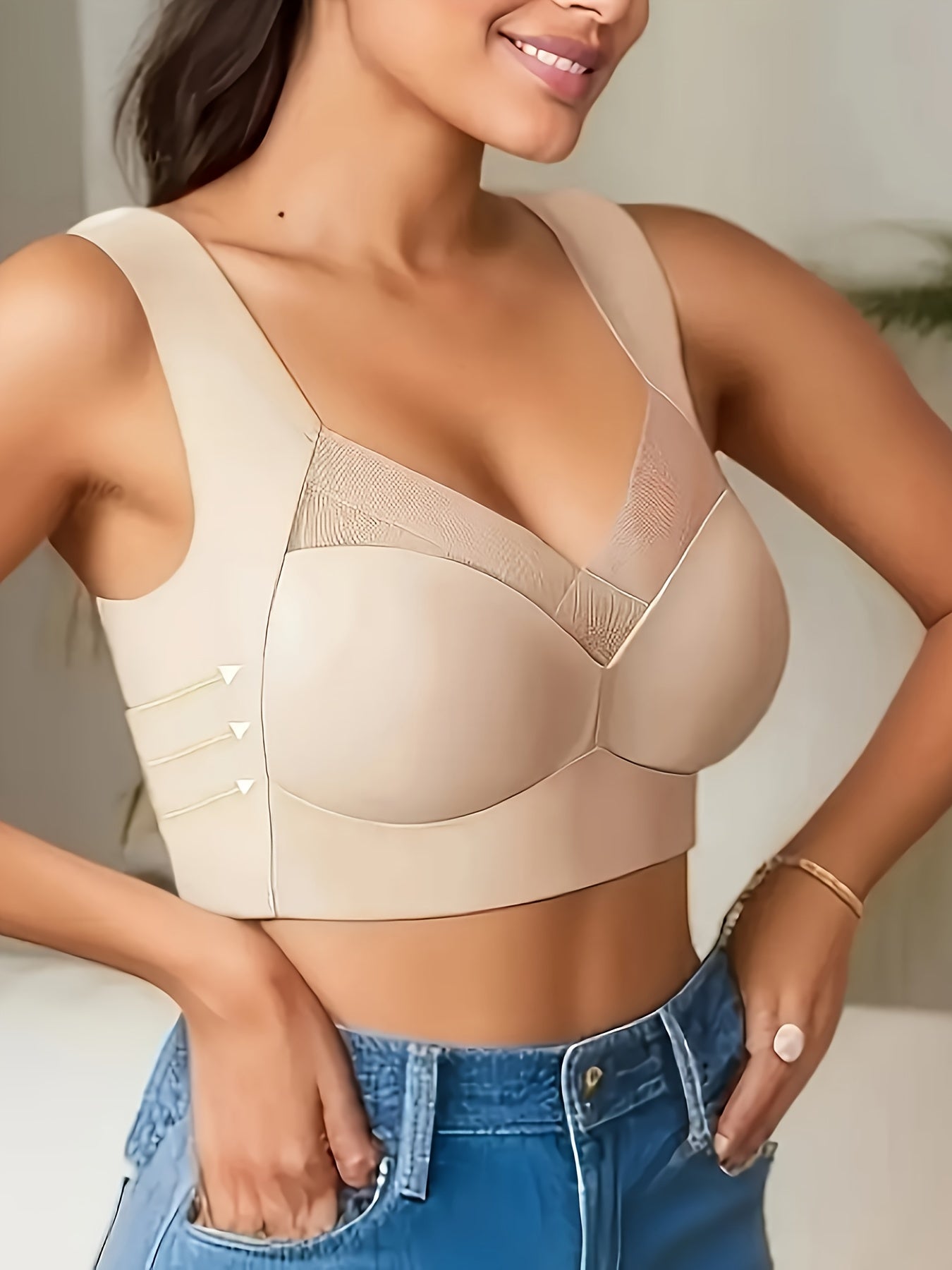 Plus Size Women's Sports Bra 4 Pack Seamless Medium Support Open Back Black